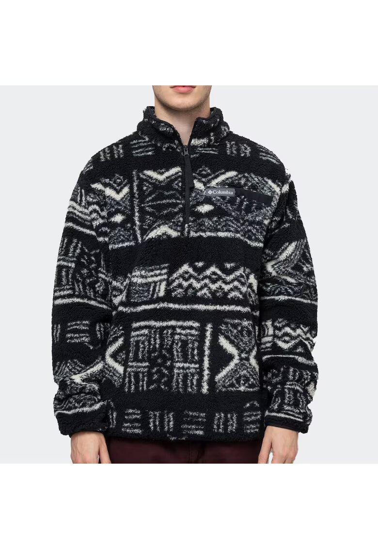 Columbia Спортно яке Rugged Ridge - черно - с половин цип - Бял/Черен