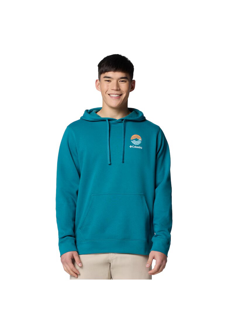 Columbia Суичър с качулка - Trek Graphic Hoodie 201849 - Зелен