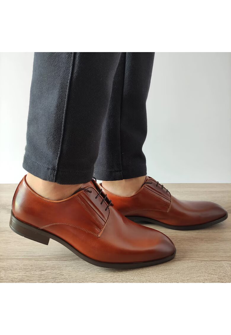 Conhpol A140-1946 Мъжки елегантни обувки Cognac Brown - Cognac Brown
