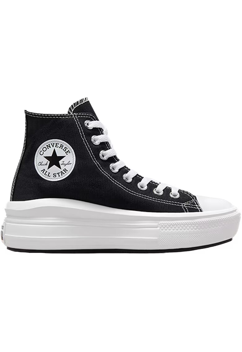 Converse Дамски кецове Chuck Taylor All Star Move Hi 568497C23372 - Бял/Черен