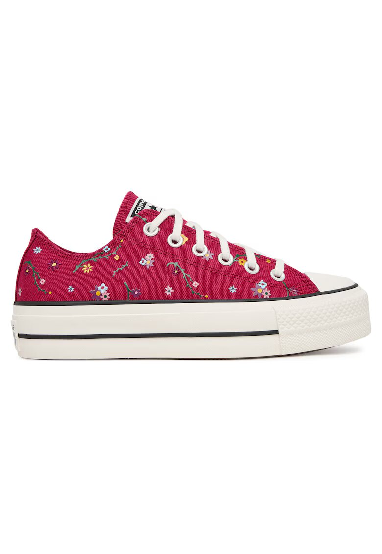 Converse Дамски кецове текстил - бял/розов