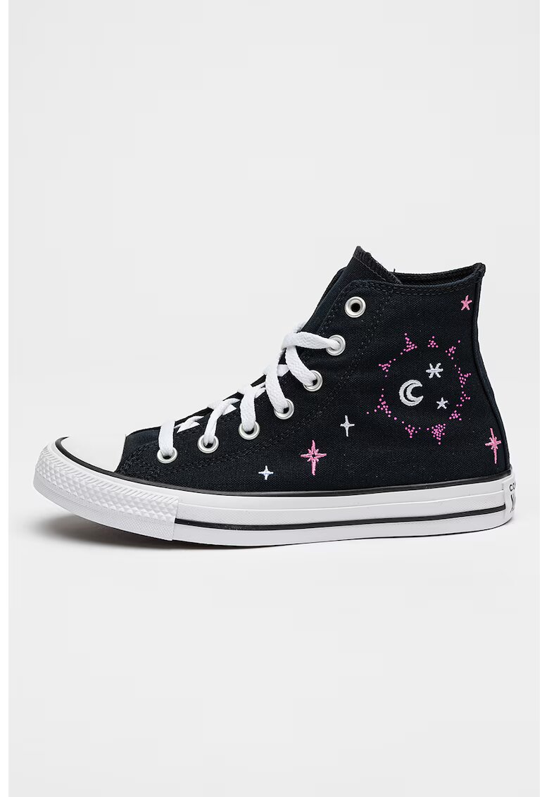 Converse Кецове Celestial с висок профил и бродерии - Черен/Лилав