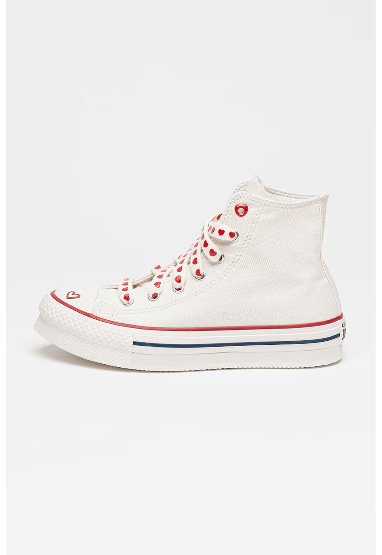 Converse Кецове Chuck Taylor All Star Eva Lift до глезена - Тъмночервен/Мръснобял