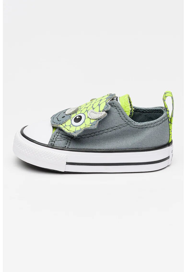 Converse Кецове Chuck Taylor All Star с велкро - Неоново зелено/Зелени аспержи
