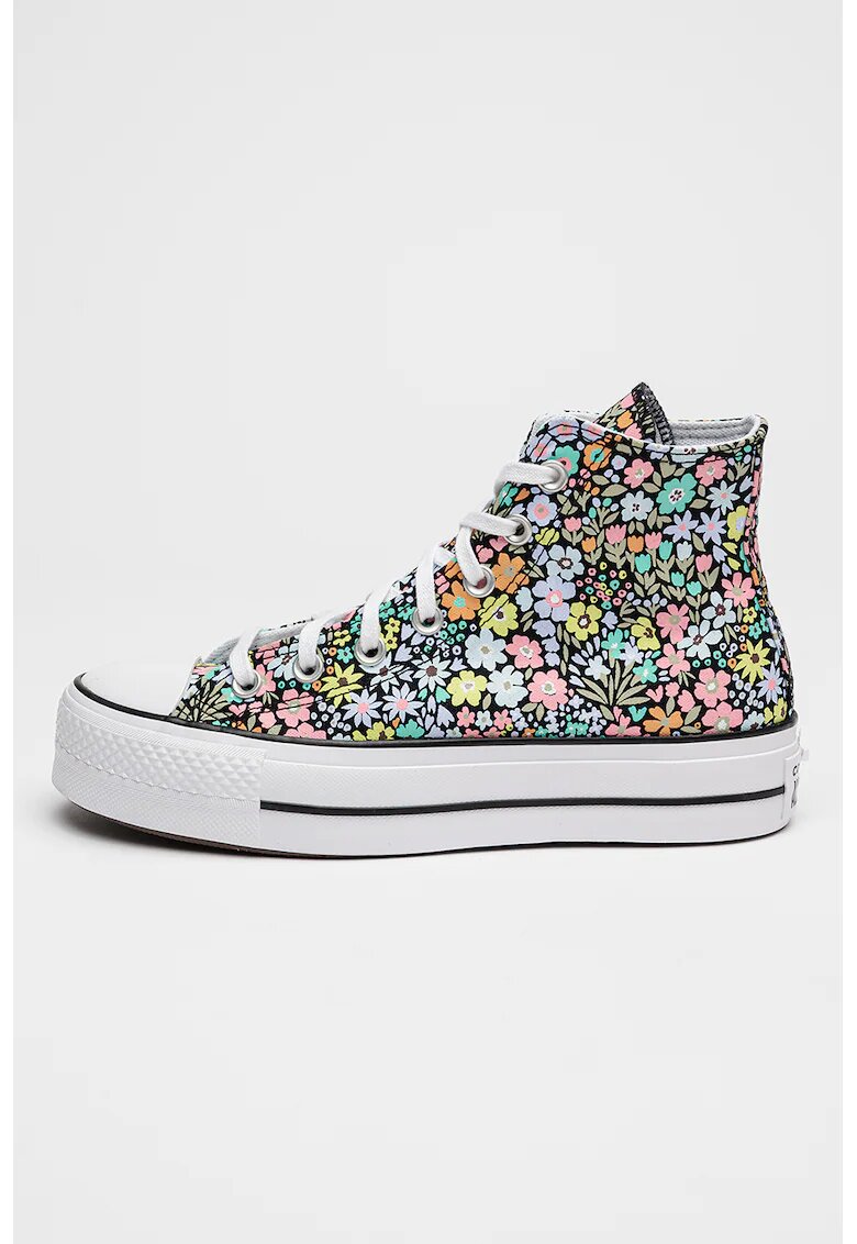 Converse Кецове Lift Allover Florals с висок профил - Черен/Многоцветен