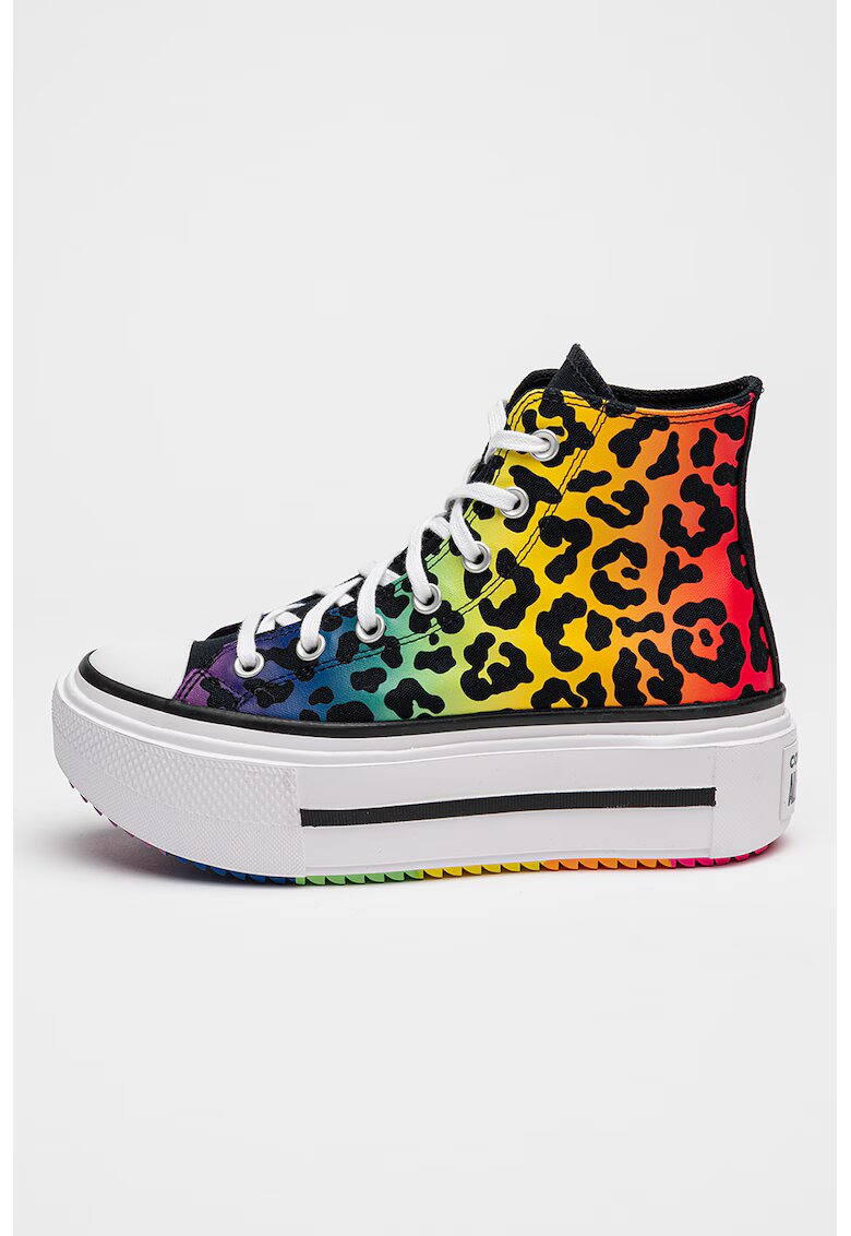 Converse Кецове Proud to Be Lift Double Stack с равна платформа - Черен/Многоцветен
