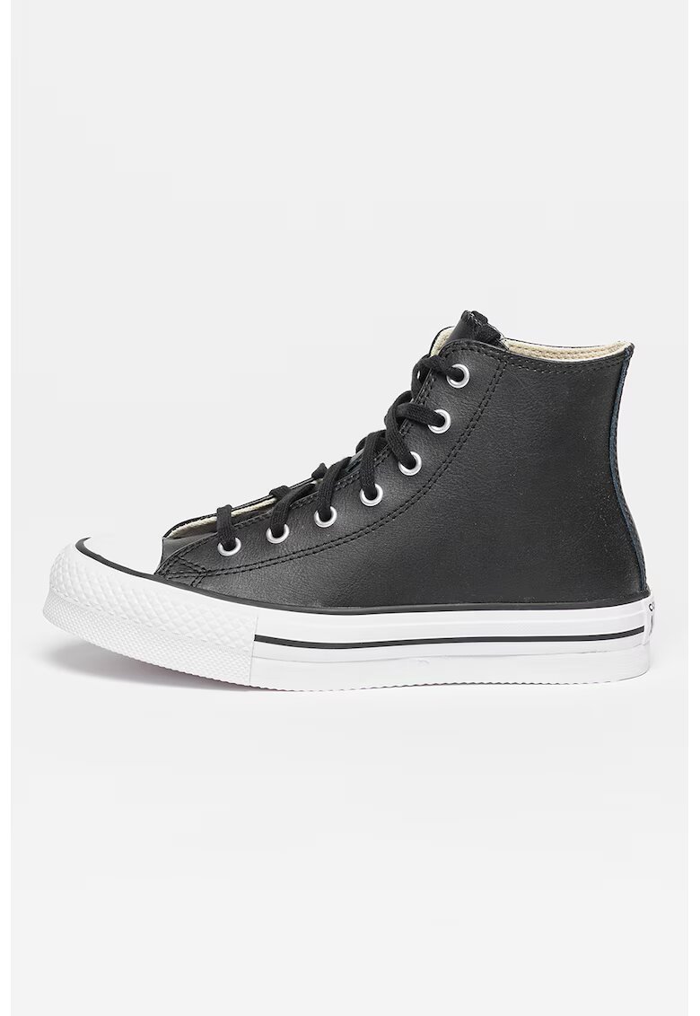 Converse Кожени спортни обувки Chuck Taylor All Star Eva Lift - Бял/Черен