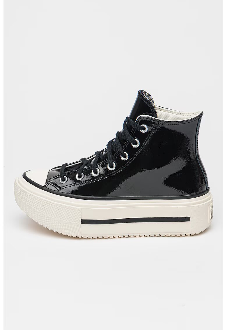 Converse Лачени кожени спортни обувки Chuck Taylor All Star Lift Double Stack