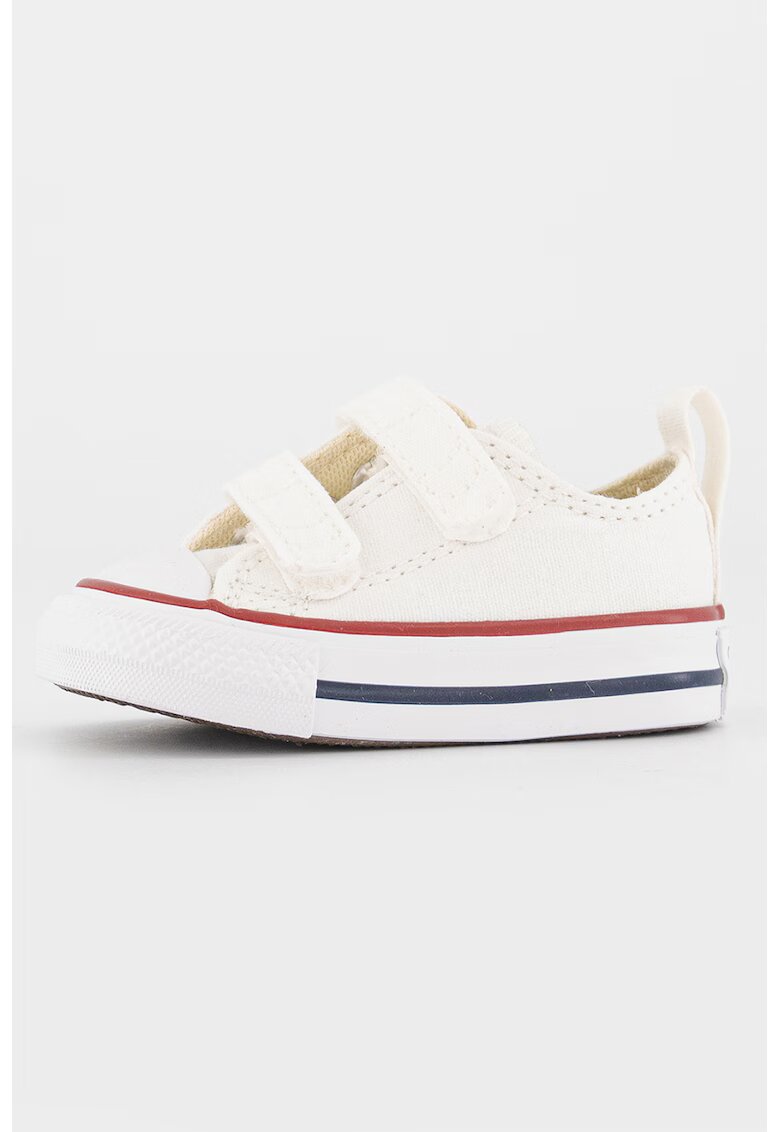 Converse Платнени кецове Chuck Taylor All Star с велкро - Бял/Бордо