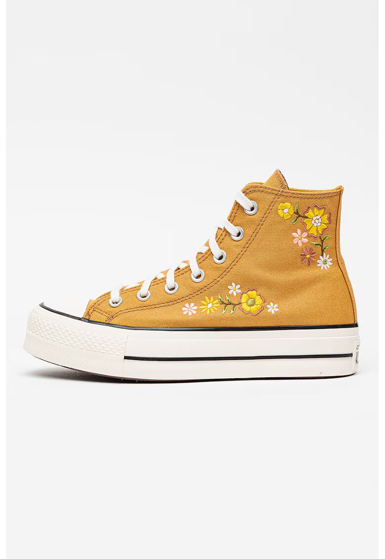 Converse Спортни обувки Chuck Taylor All Star Lift с висока платформа и флорални бродерии
