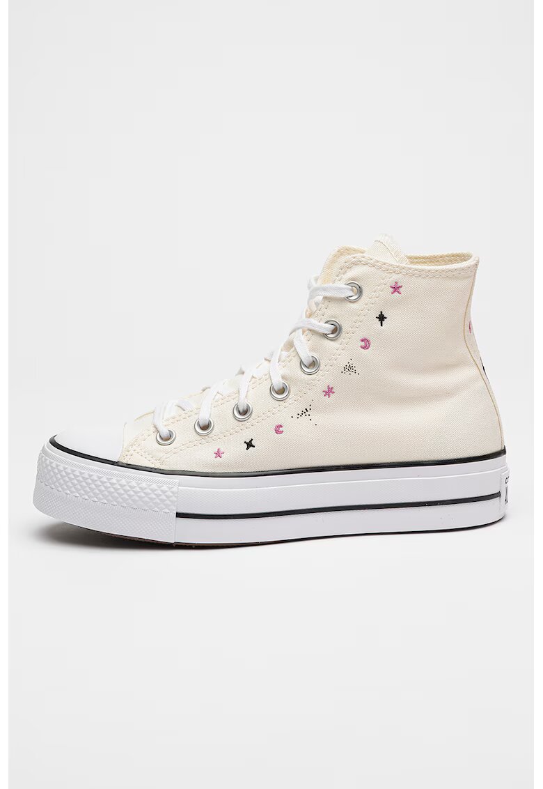Converse Спортни обувки Lift Celestial с равна платформа и бродерии - Лилав/Крем