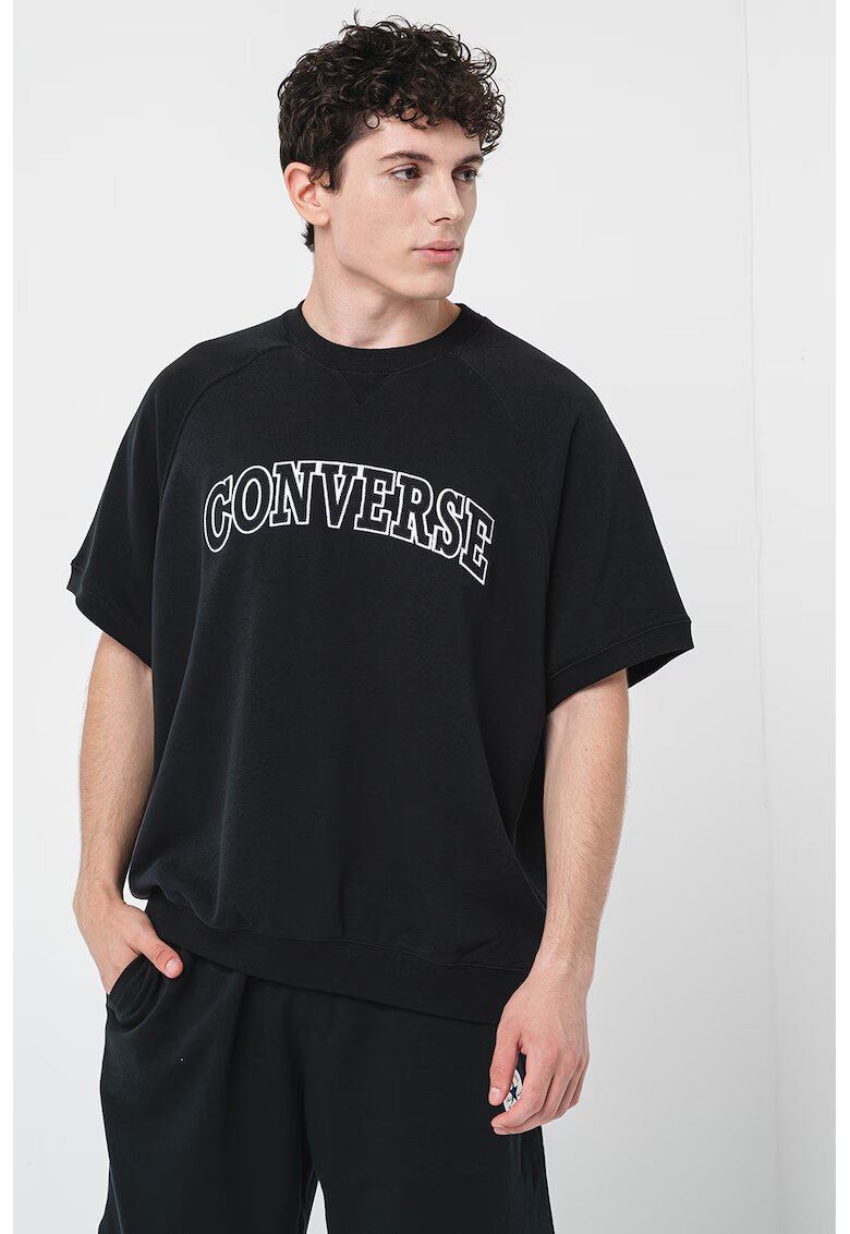 Converse Тениска с лого - Бял/Черен