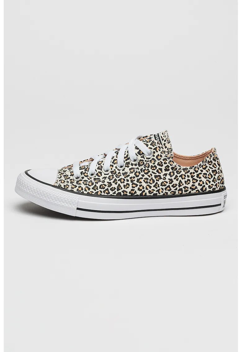 Converse Тренировъчни обувки с животинска шарка и нисък профил - Черен/Светло бежово