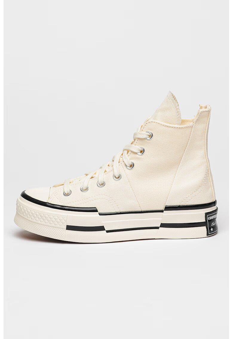 Converse Унисекс текстилни кецове Chuck 70 Plus с лого - Мръснобял