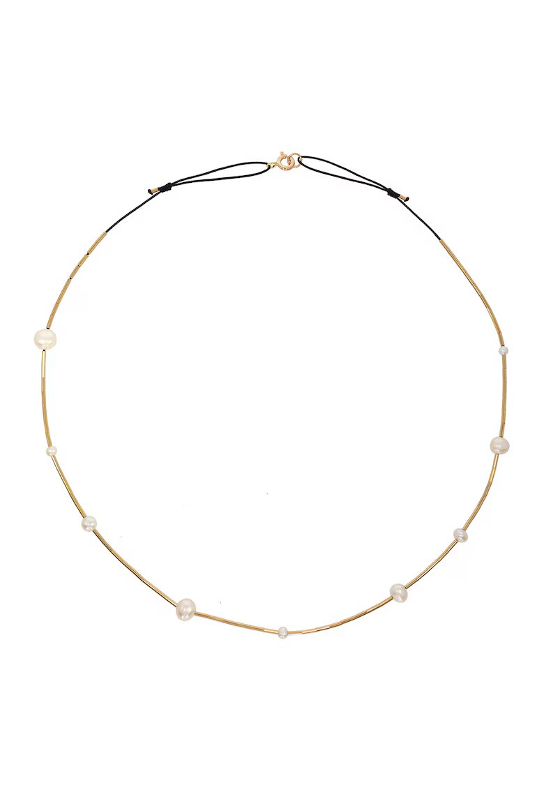 CORINA MARDARI 14K/20 Gold-filled Adjustable Necklace With Pearls - Бял/Златист
