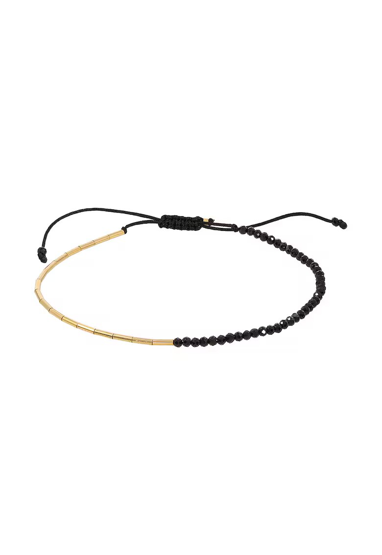 CORINA MARDARI 14K/20 Gold-Filled Drawstring Bracelet - Златист/Черен