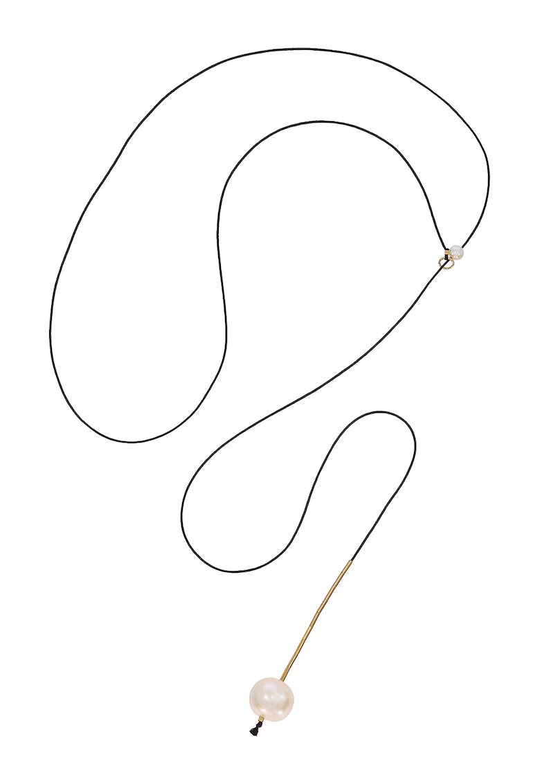 CORINA MARDARI 14K/20 Gold-filled Long Necklace With Pearls - Бял/Златист/Черен