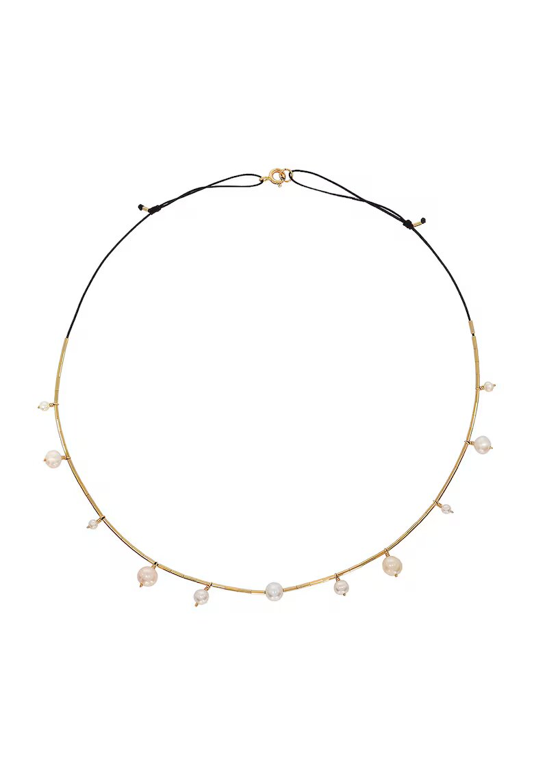 CORINA MARDARI 14K Gold-Filled Necklace With Pearls - Бял/Златист