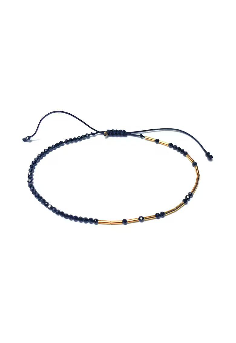 Corina Mardari  moonSun project Гривна - Caviar Bracelet-full - gold-filled 14k/20 - черен шпинел - регулируема