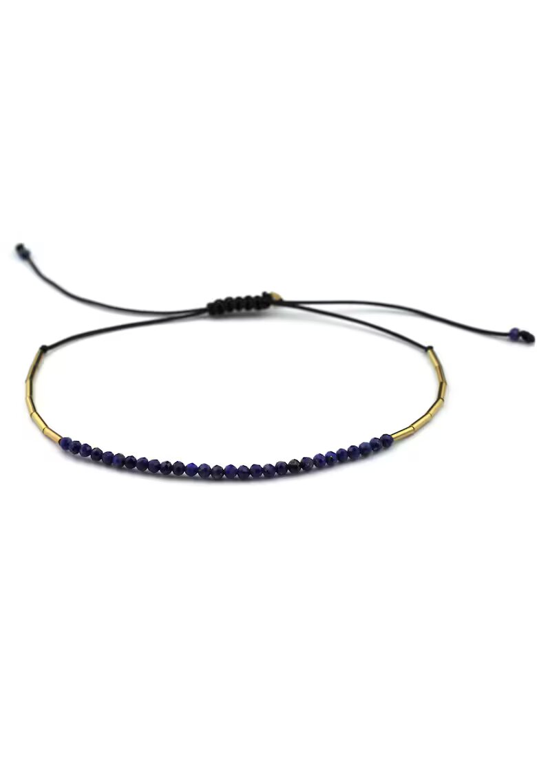 Corina Mardari  moonSun project Гривна - Lapis Bar - gold-filled 14k/20 - лазурит - регулируема