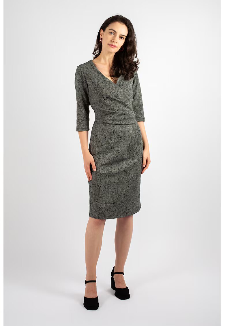 Couture de Marie Драпирана рокля Alix - Сив меланж