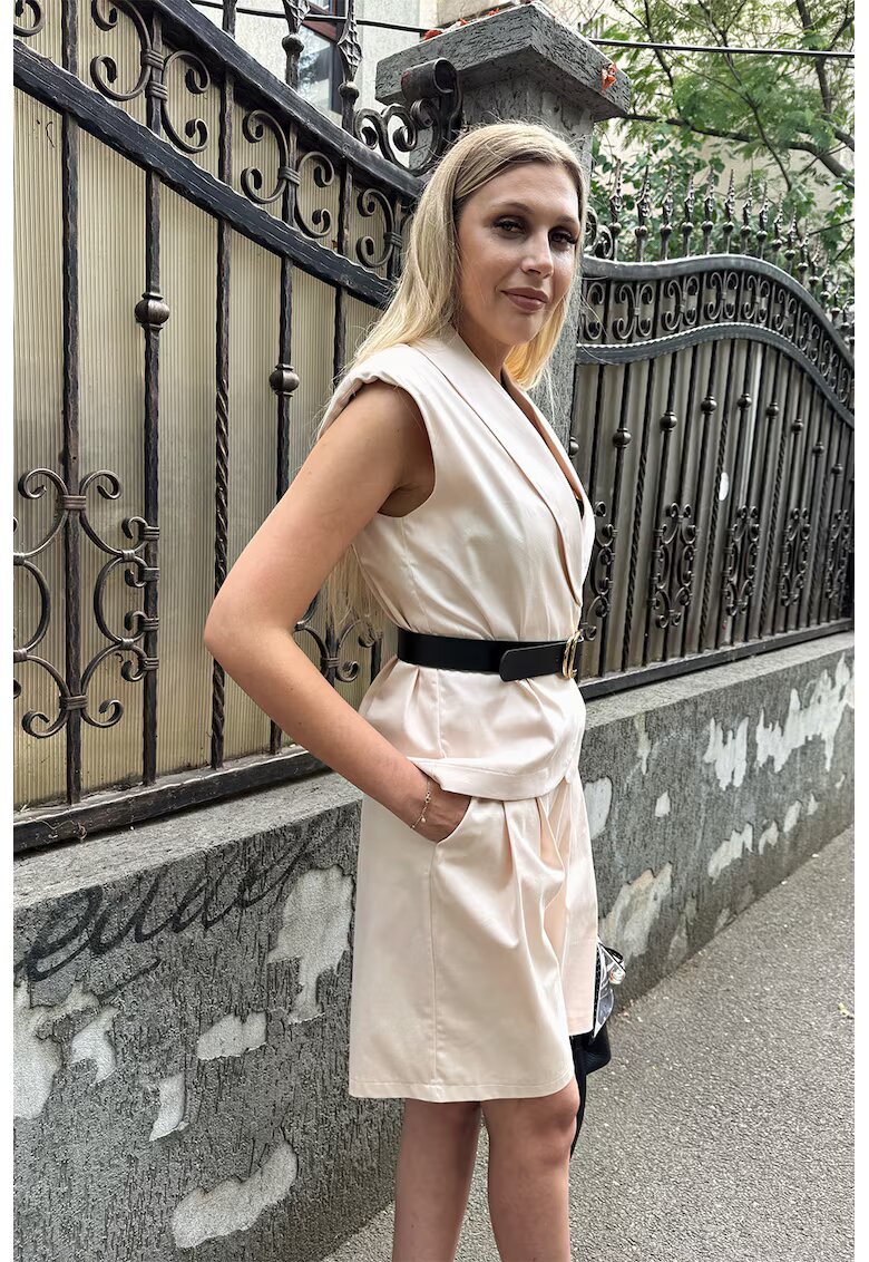 Couture de Marie Къс панталон с басти - Светло бежово