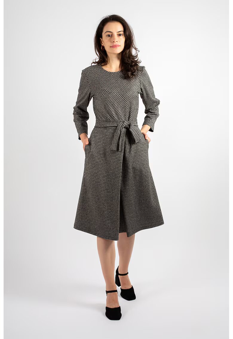 Couture de Marie Пепитена рокля Hannah - Черен/Сив