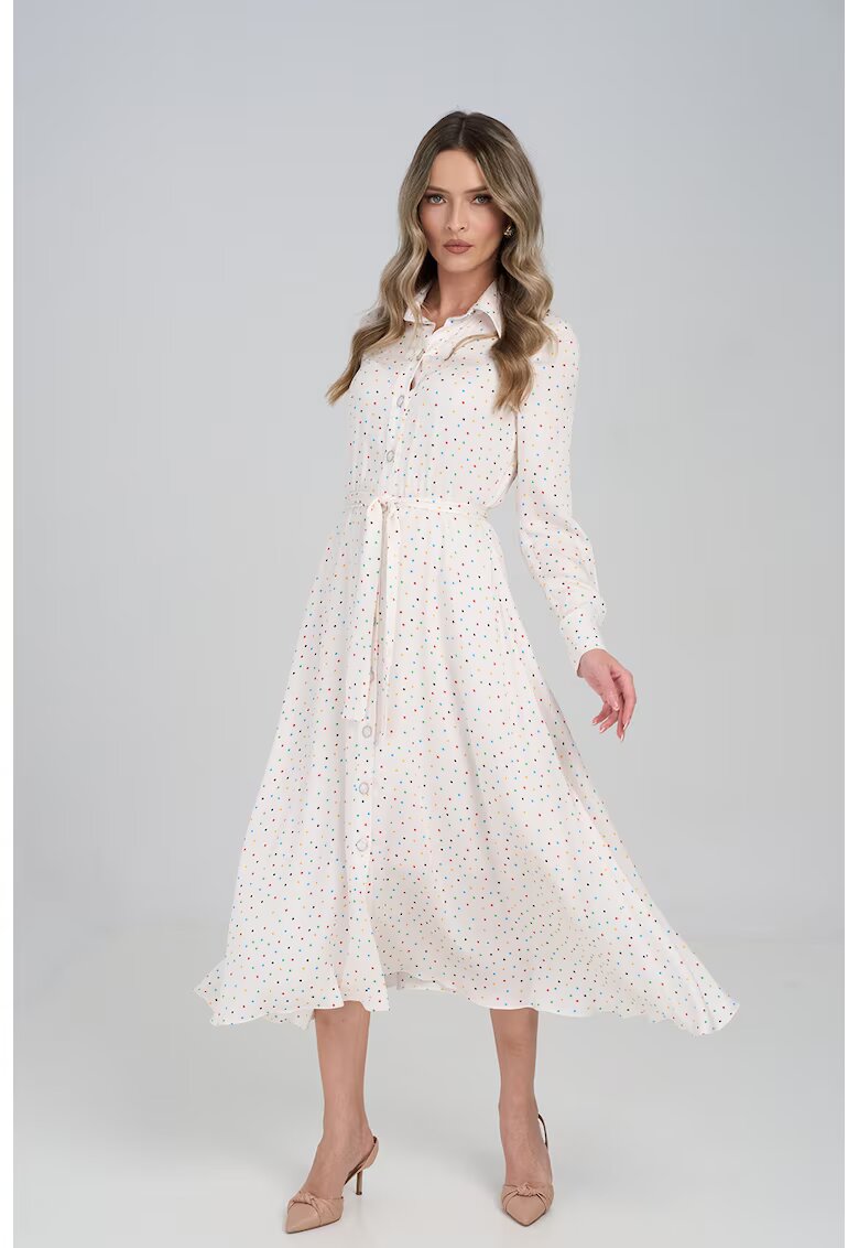 Couture de Marie Рокля на точки с копчета - Бял