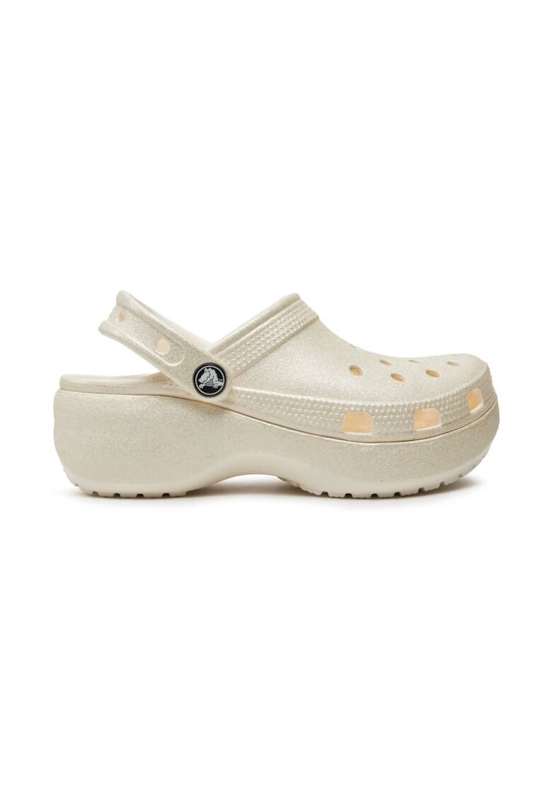 Crocs Бляскав крокс Classic с равна платформа и каишка на петата