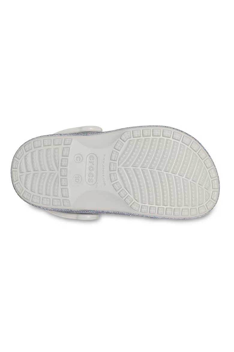 Crocs Бляскав крокс с отворена пета Сребрист