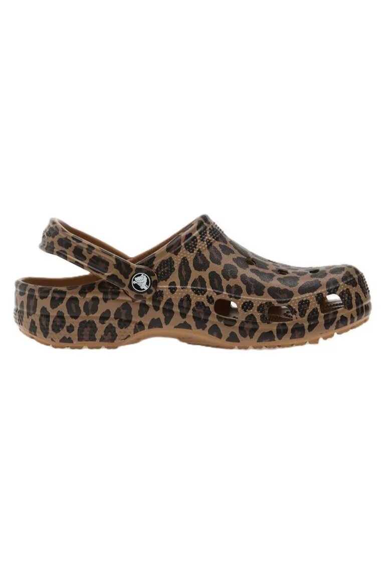 Crocs Дамски чехли Classic Animal Clog - Синтетични - Кафяви