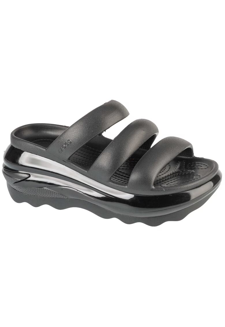 Crocs Дамски чехли - Classic Mega Crush Tripe Strap 209842 - Черен