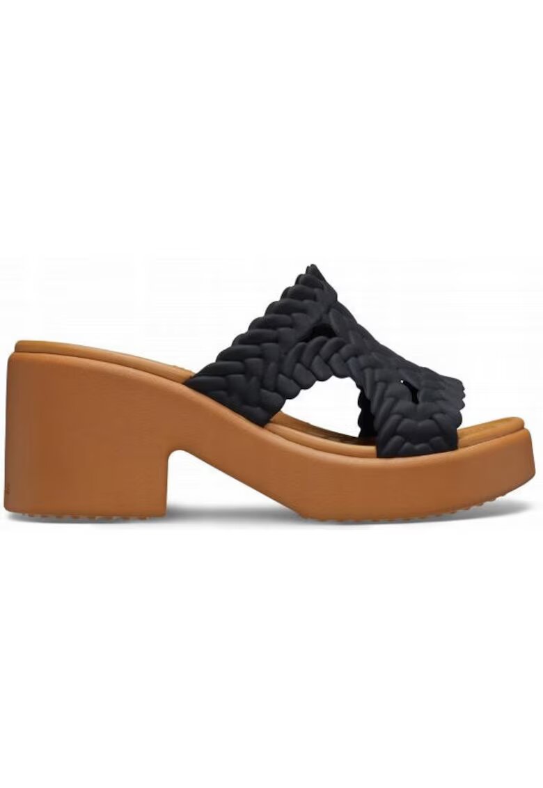 Crocs Дамски пързалки - Brooklyn Woven Heel 209979 Slide - Черни
