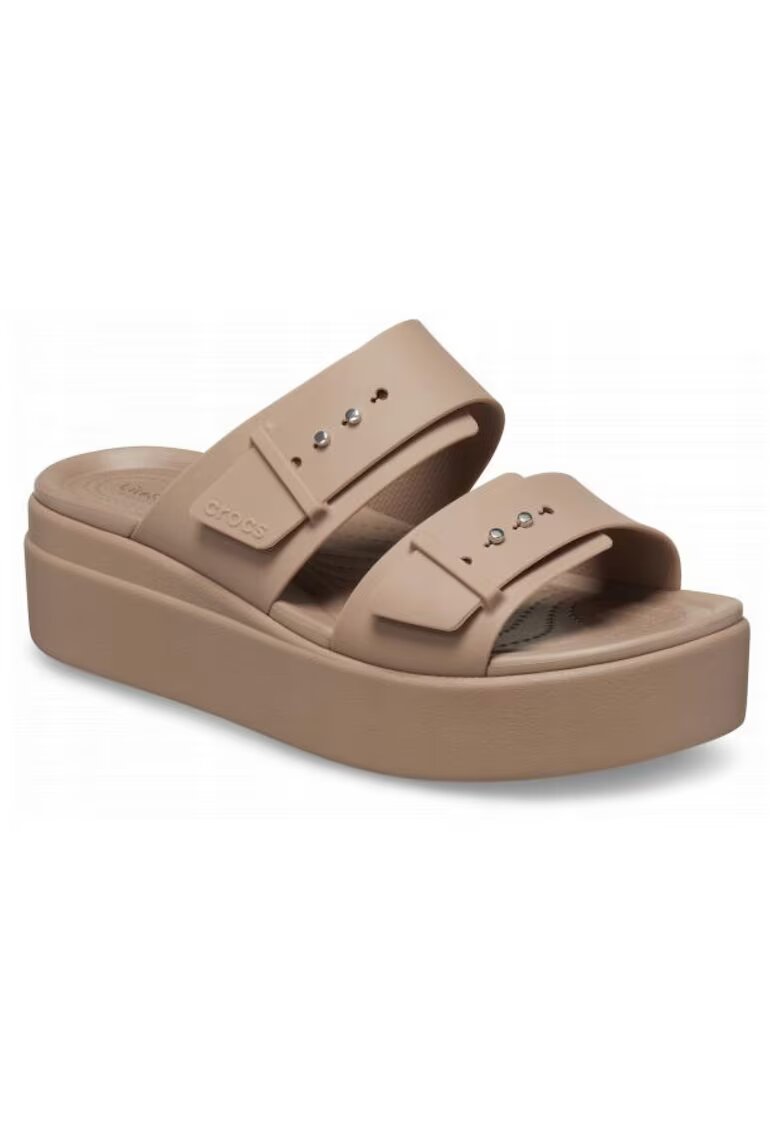 Crocs Дамски сандали - Brooklyn 207431 Low Wedge - кафяви - 41-42