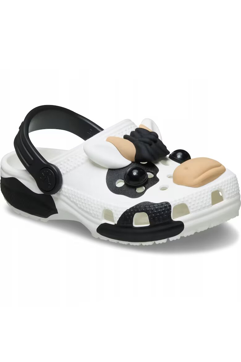 Crocs Детски чехли Classic Cow Glow бял Бял