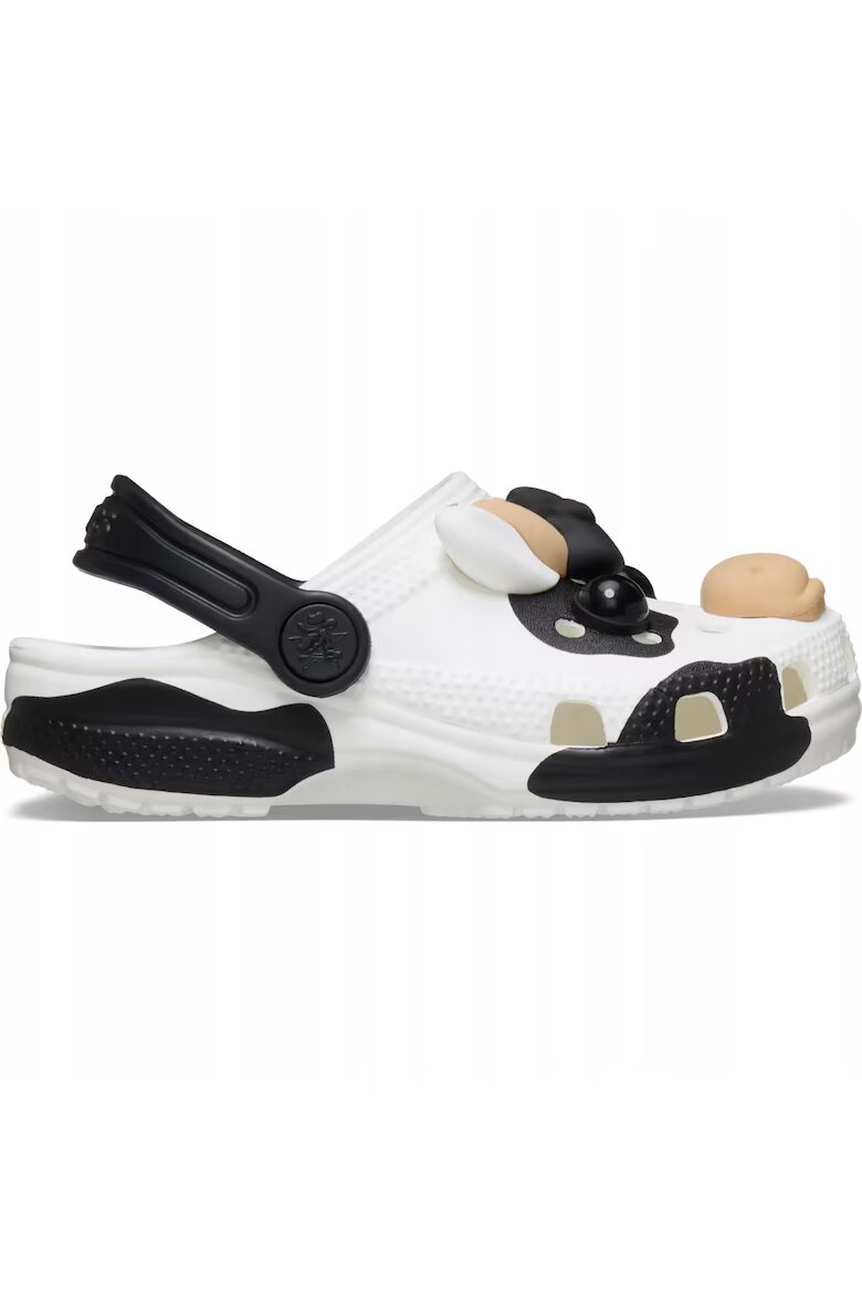 Crocs Детски чехли Classic Cow Glow бял Бял