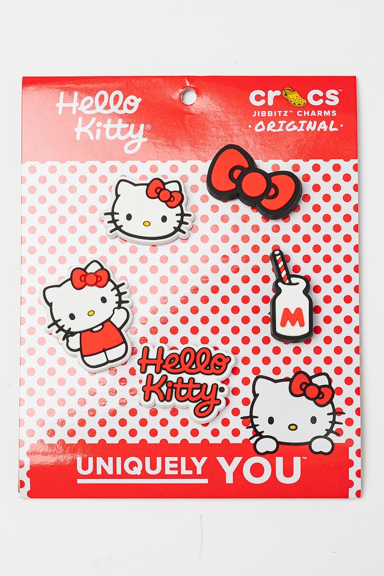 Crocs Джибиц Hello Kitty 5 броя Червен/Бял