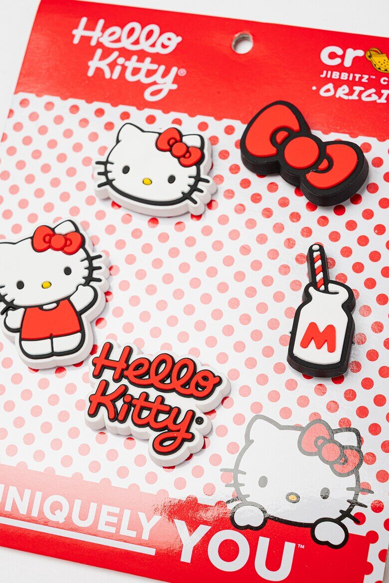 Crocs Джибиц Hello Kitty 5 броя Червен/Бял