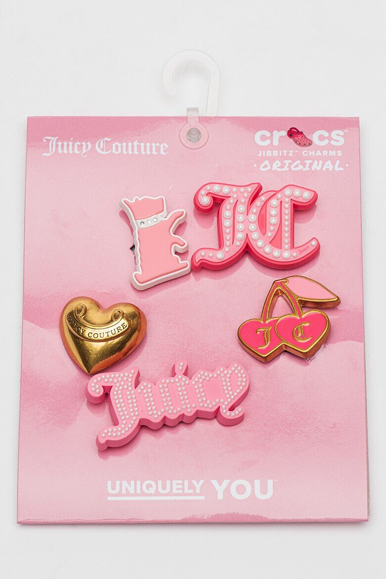 Crocs Джибиц Jibbitz Juicy Couture - 5 части Жълт/Розово