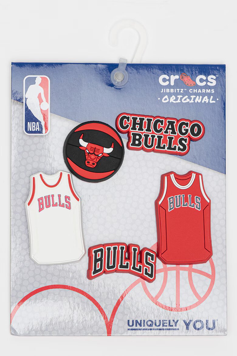 Crocs Джибиц Jibbitz™ с дизайн на Chicago Bulls Червен/Бял/Черен