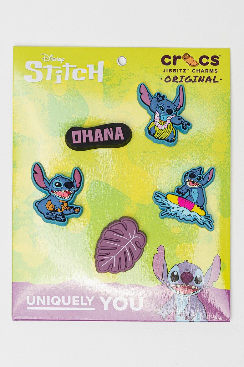 Crocs Джибиц с дизайн на Stitch Пастелносин/Прашен люляк