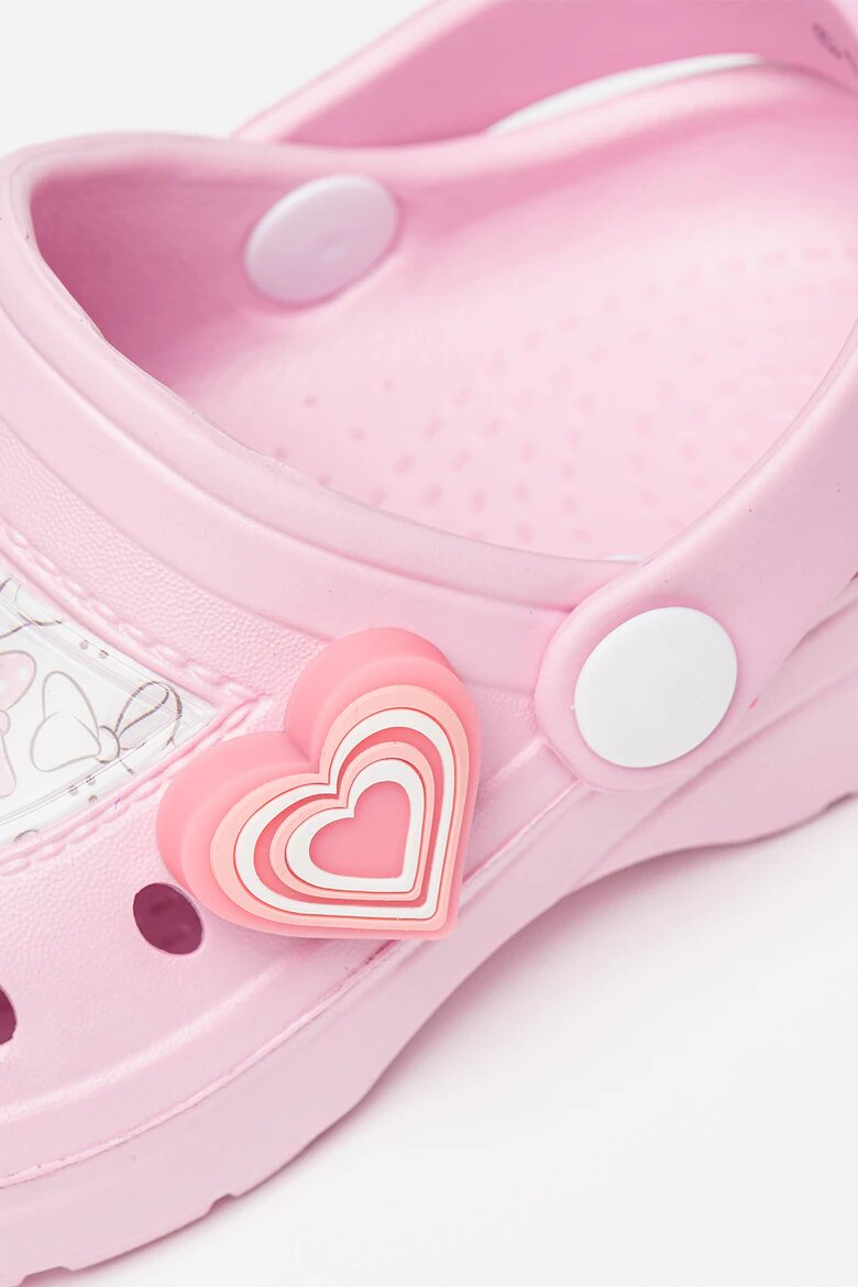 Crocs Джибиц с форма на сърце Бял/Светлорозов