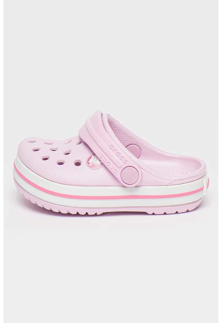 Crocs Крокс Crockband с отворена пета и равна платформа - Пастелносин/Розово