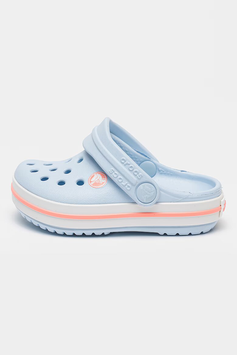Crocs Крокс Crockband с отворена пета и равна платформа Светлосин