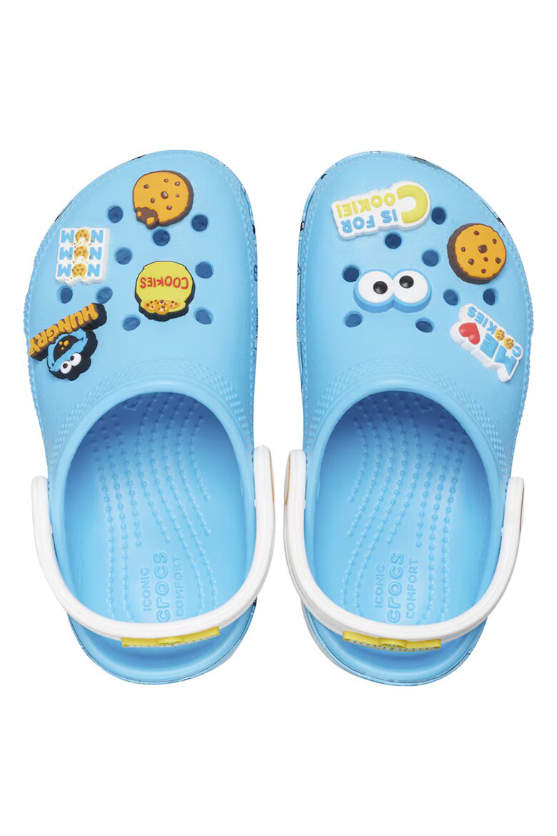 Crocs Крокс с каишка на петата и апликации Оранжев/Син