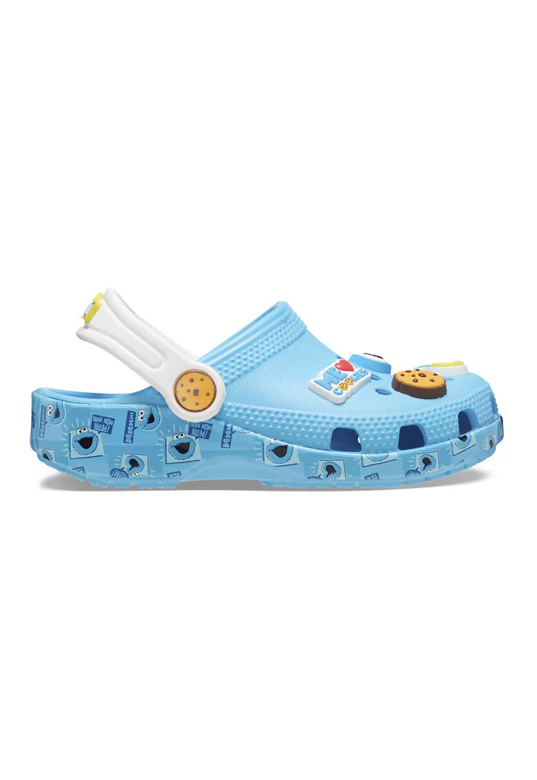 Crocs Крокс с каишка на петата и апликации - Оранжев/Син