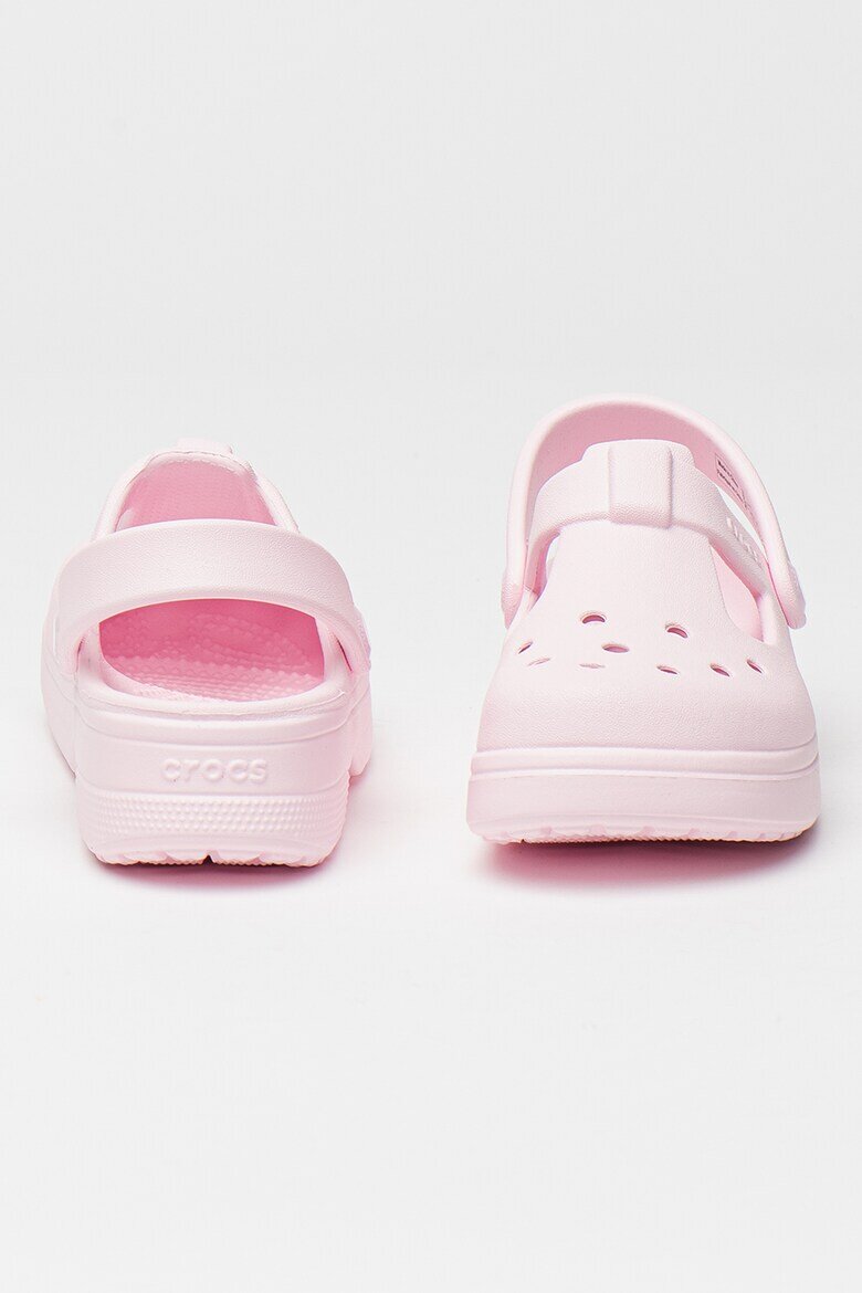 Crocs Крокс с релефно лого Бледо розово