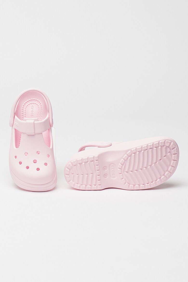 Crocs Крокс с релефно лого Бледо розово