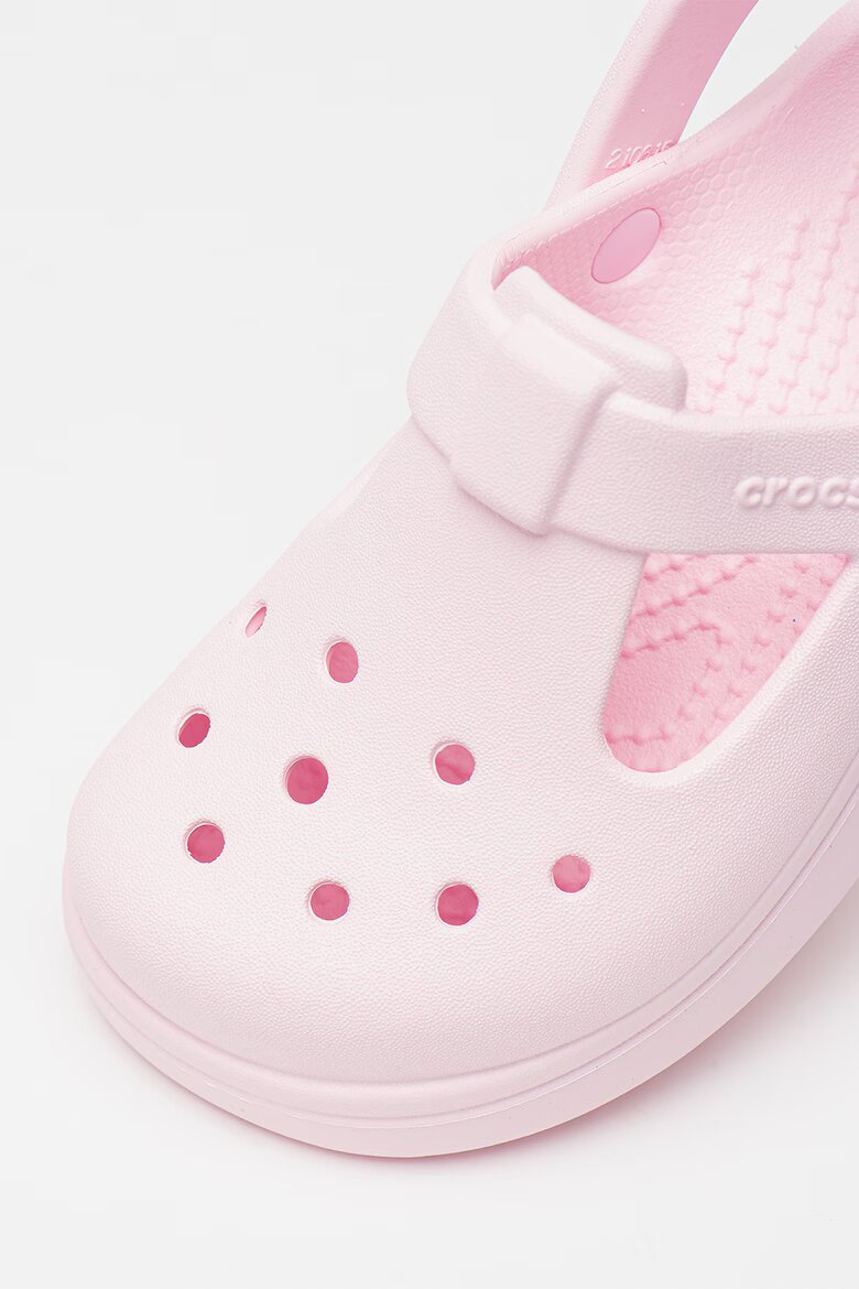 Crocs Крокс с релефно лого Бледо розово