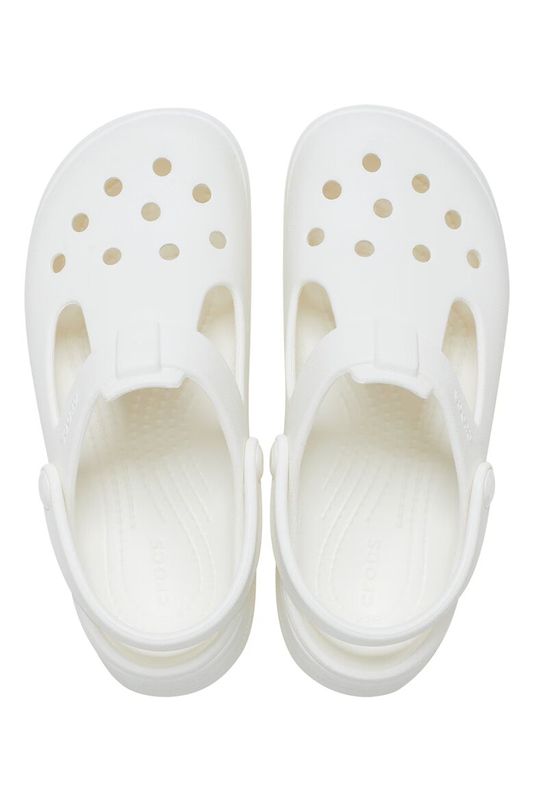 Crocs Крокс с релефно лого Мръснобял